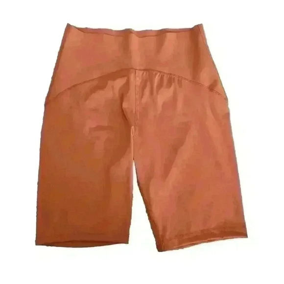 LA Society Womens Orange Brown Waist Slimming Compression Biker Shorts M - Picture 2 of 10